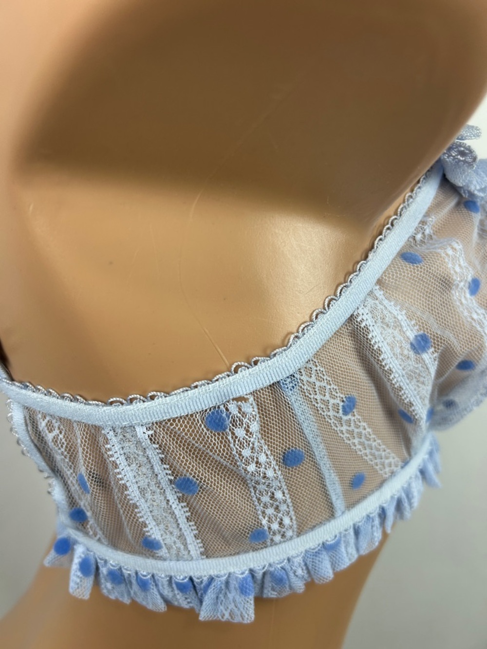 For bundles only - For love and lemons Harper ruffle tulle polka dot bralette XS - Picture 8 of 13